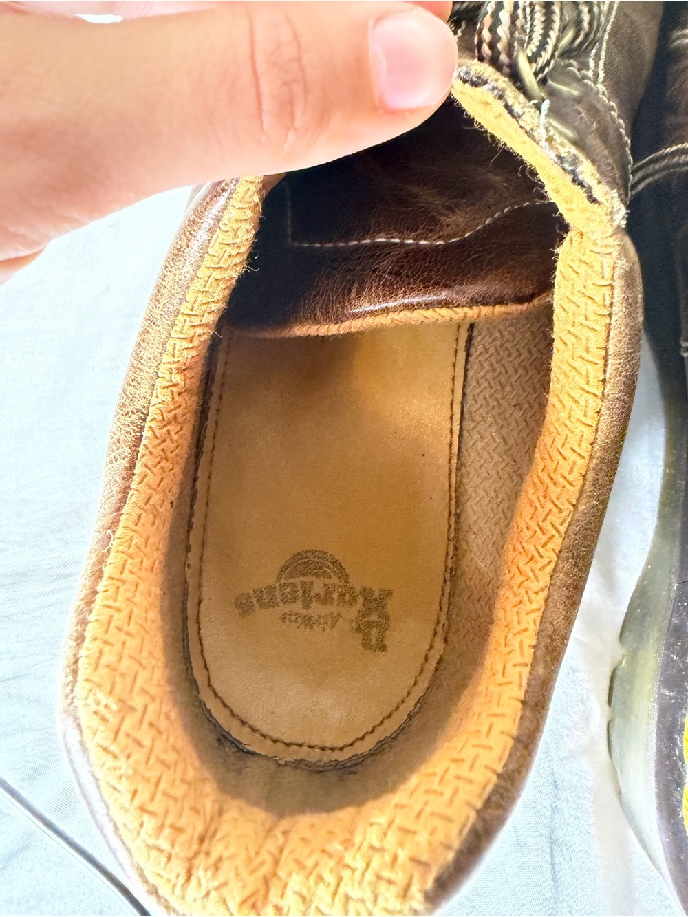 Dr Martens AW004 Brown Leather Oxford Shoes Womens 9 Mens 8 Y2K Distressed - Picture 9 of 11